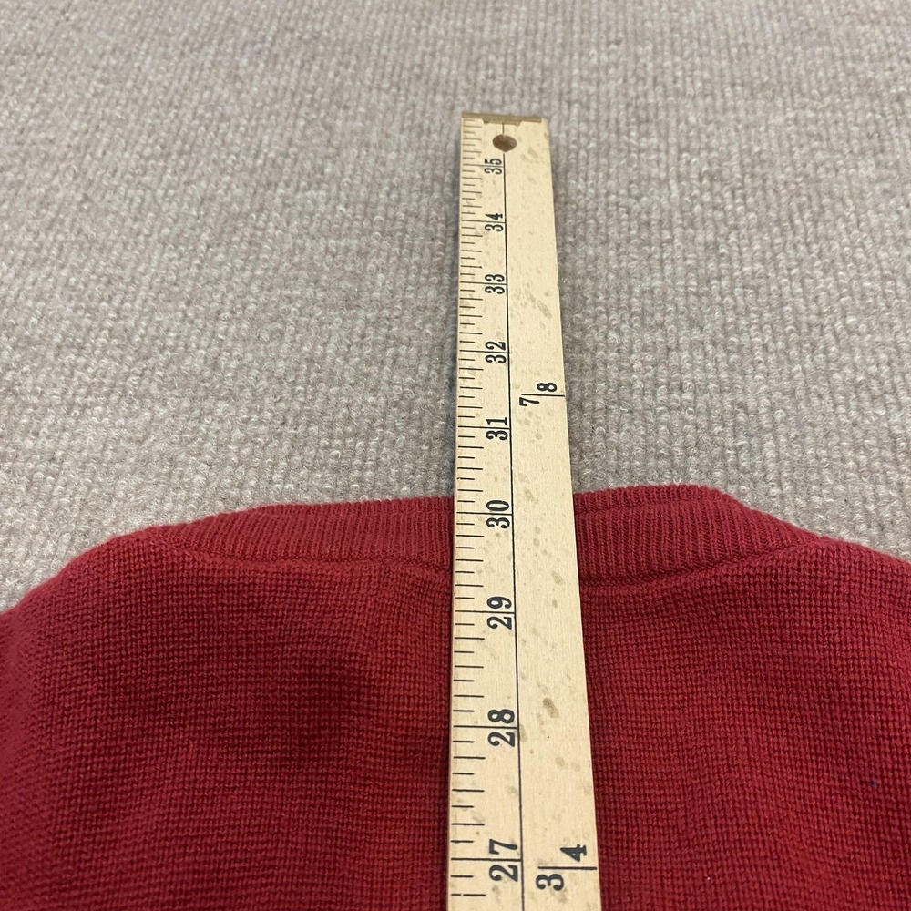 Eddie Bauer Sweater Mens XLT Gray Red Stripe Crewneck Knit Pullover Long Sleeve - Picture 6 of 7
